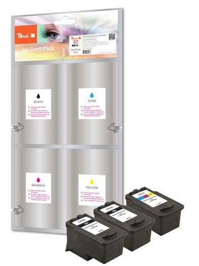 Peach PG-510/CL-511 Tintenpatronen-Multipack, Schwarz/Cyan/Magenta/Gelb (Kompatibel)