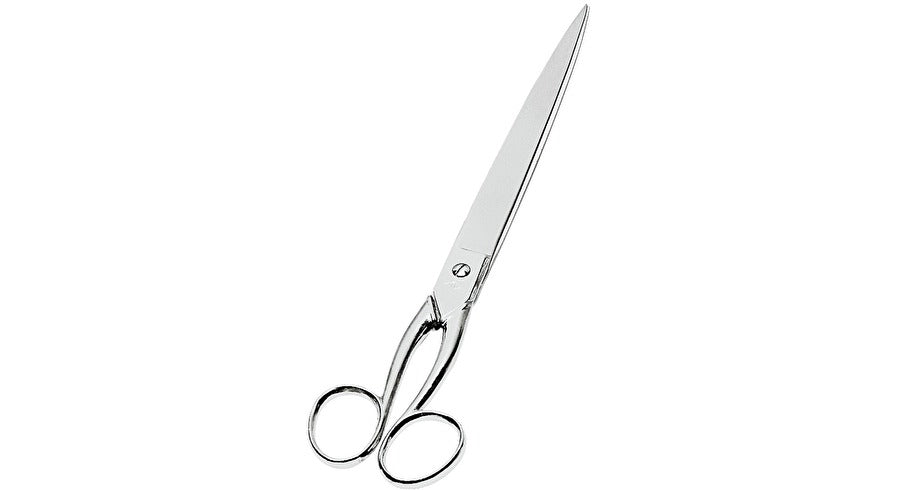 Wedo Universalschere – 25,5 cm, Stahl, für Rechts- und Linkshänder, spitz, Metallgriffe, Silber