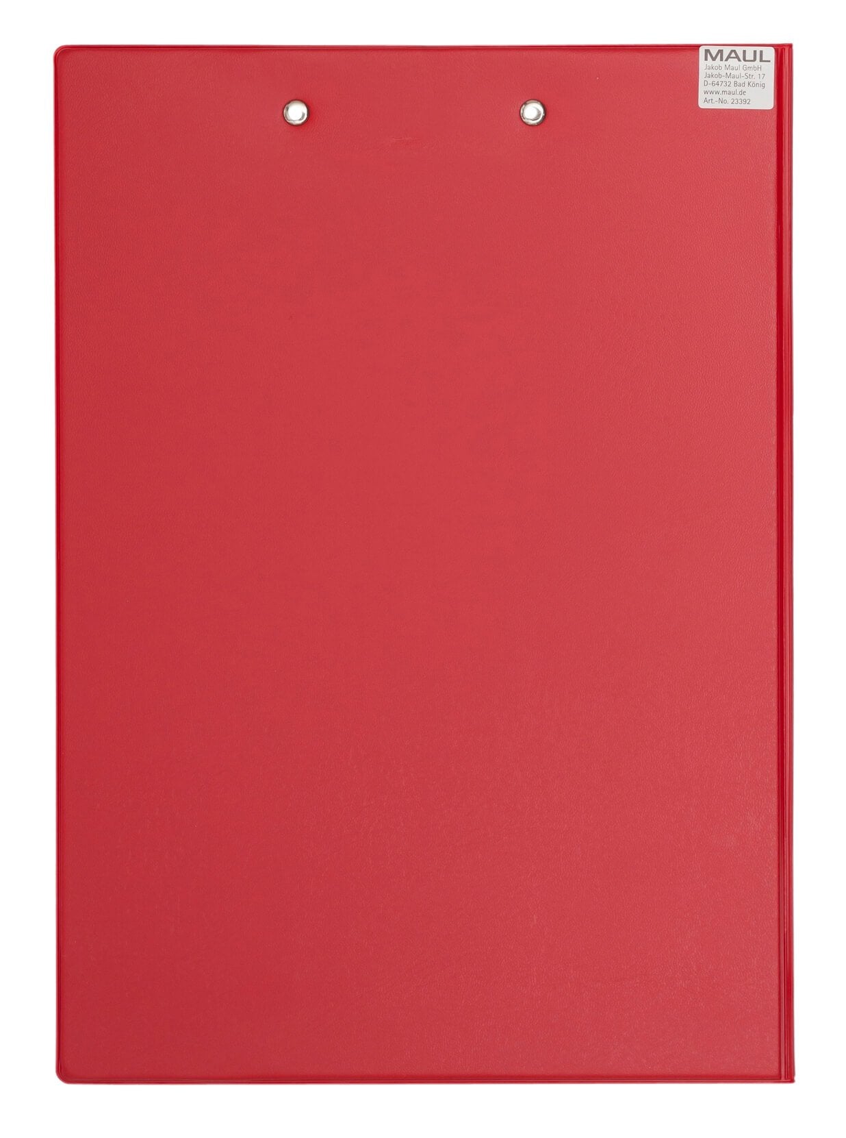 MAUL Klemmbrett-Mappe 319 × 229 mm – Karton, Rot – mit Innentasche, mit Aufhängeöse