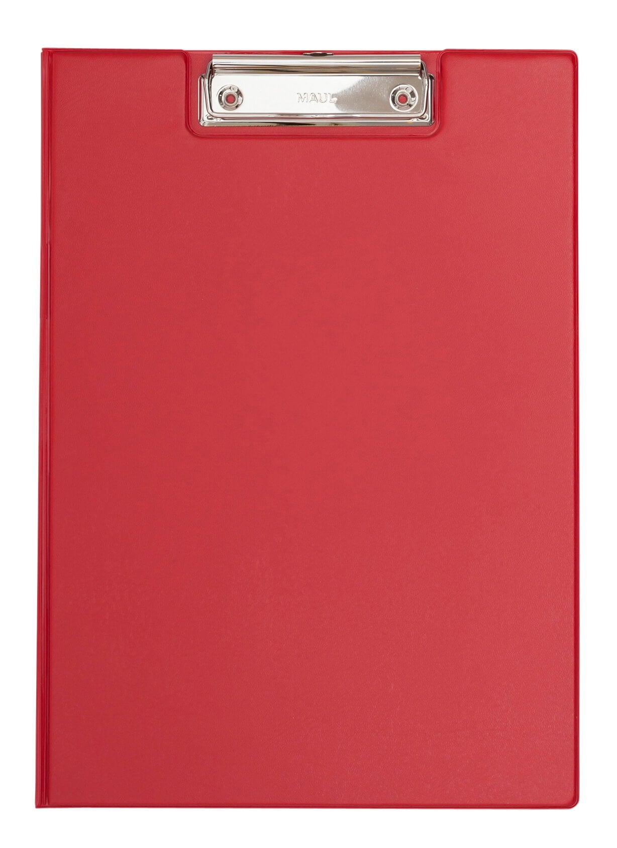 MAUL Klemmbrett-Mappe 319 × 229 mm – Karton, Folienüberzug – Rot – mit Innentasche, mit Aufhängeöse