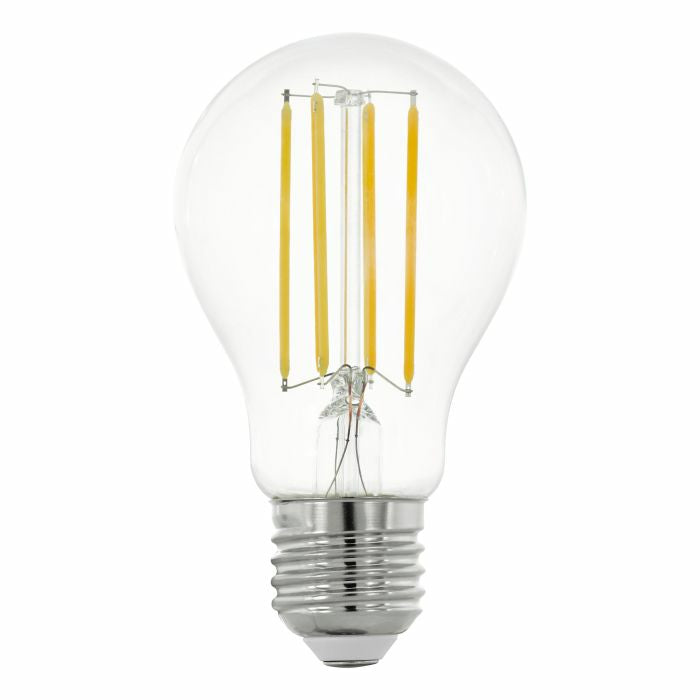 EGLO Leuchtmittel E27 A60 – Warmweiss 2700 K, 1055 lm, 9 W, dimmbar – IP20 – 1 Stk. – Transparent, Glas