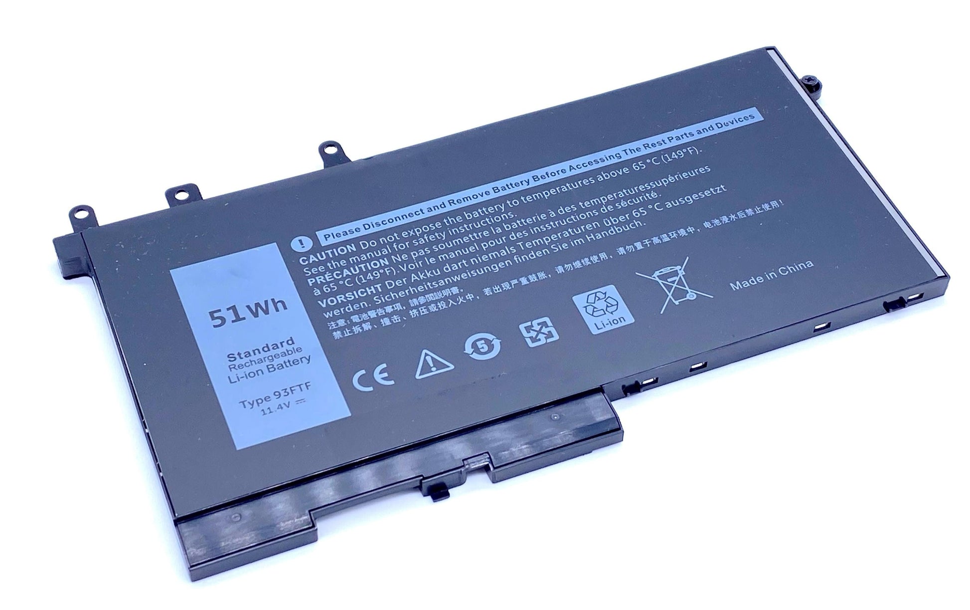 Vistaport Notebook-Akku – für Dell Latitude 15 5580/5590/5591 – 51 Wh, 11,4 V (3 Zellen) – Schwarz