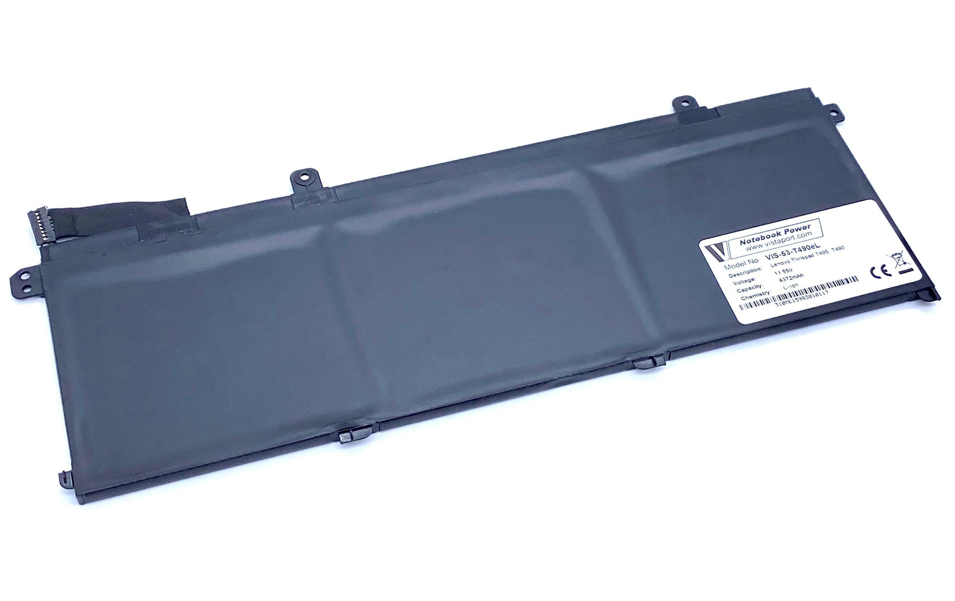 Vistaport Notebook-Akku – für ThinkPad T14/T490/T495 – 51 Wh, 11,55 V (3 Zellen) – Schwarz