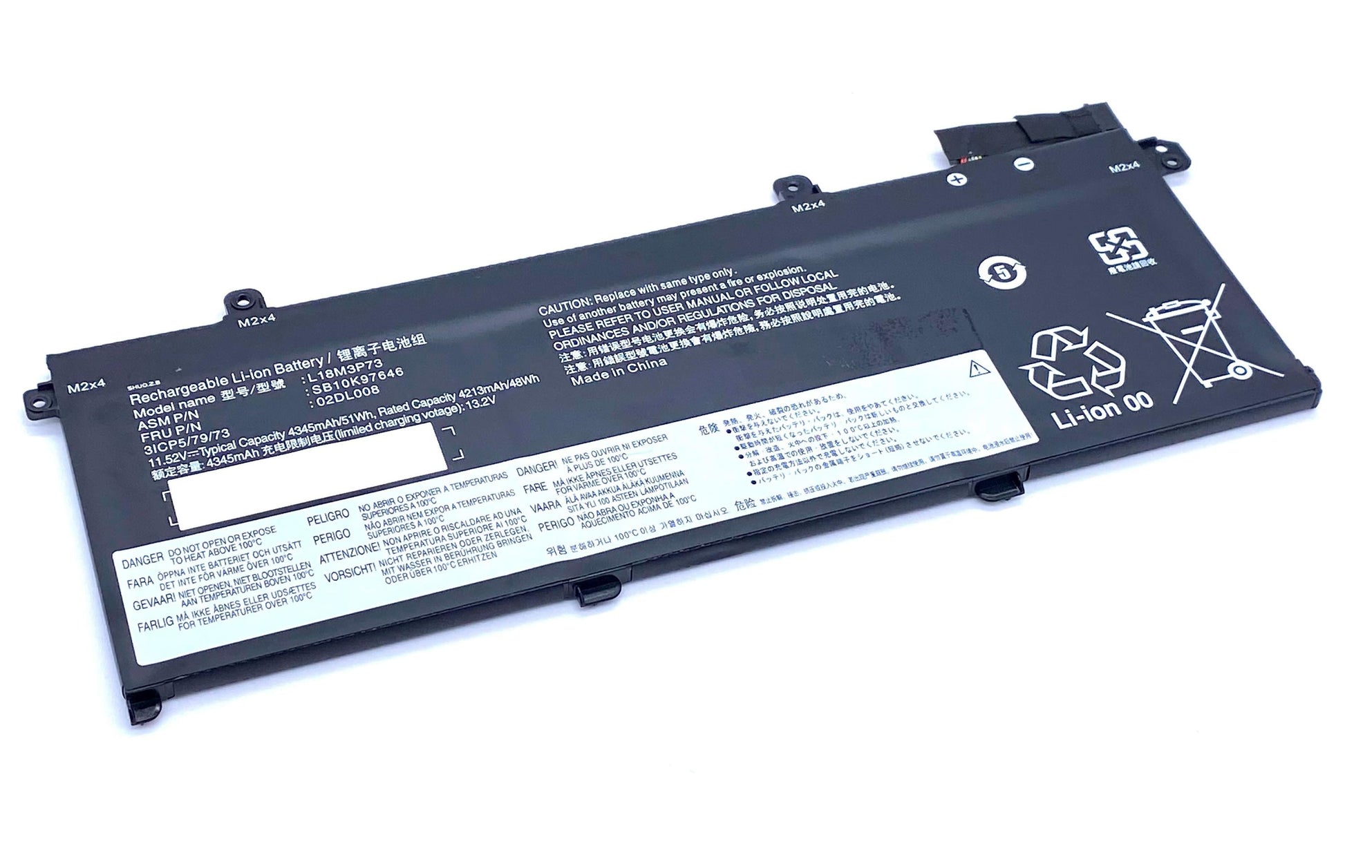 Vistaport Notebook-Akku – für ThinkPad T14/T490/T495 – 51 Wh, 11,55 V (3 Zellen) – Schwarz