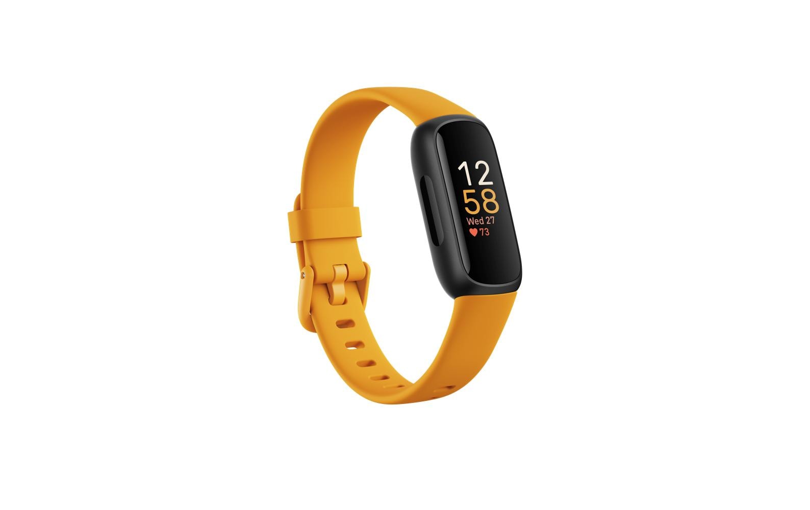 Fitbit Inspire 3 – Smartwatch – 39,3 mm, GPS, Bluetooth, AMOLED, 5 ATM, Morgensonne/Schwarz, Bandgrösse S/L