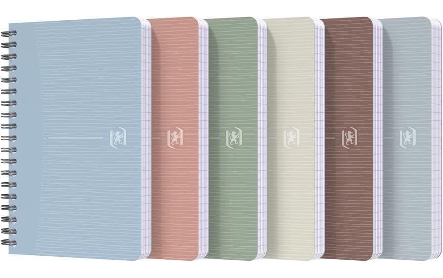 Elba Collegeblock, 90 × 140 mm, kariert, Spiralbindung, 90 Blatt, 90 g/m² – sortiert, für SCRIBZEE App