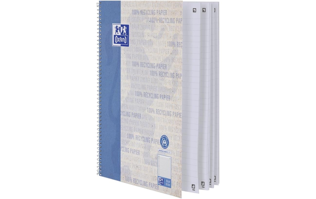 Elba Collegeblock, Karton, 80 Blatt, 4-fach gelocht, perforiert, 90 g/m² – Blau, für SCRIBZEE App
