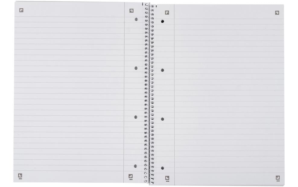 Elba Collegeblock, Karton, 80 Blatt, 4-fach gelocht, perforiert, 90 g/m² – Blau, für SCRIBZEE App