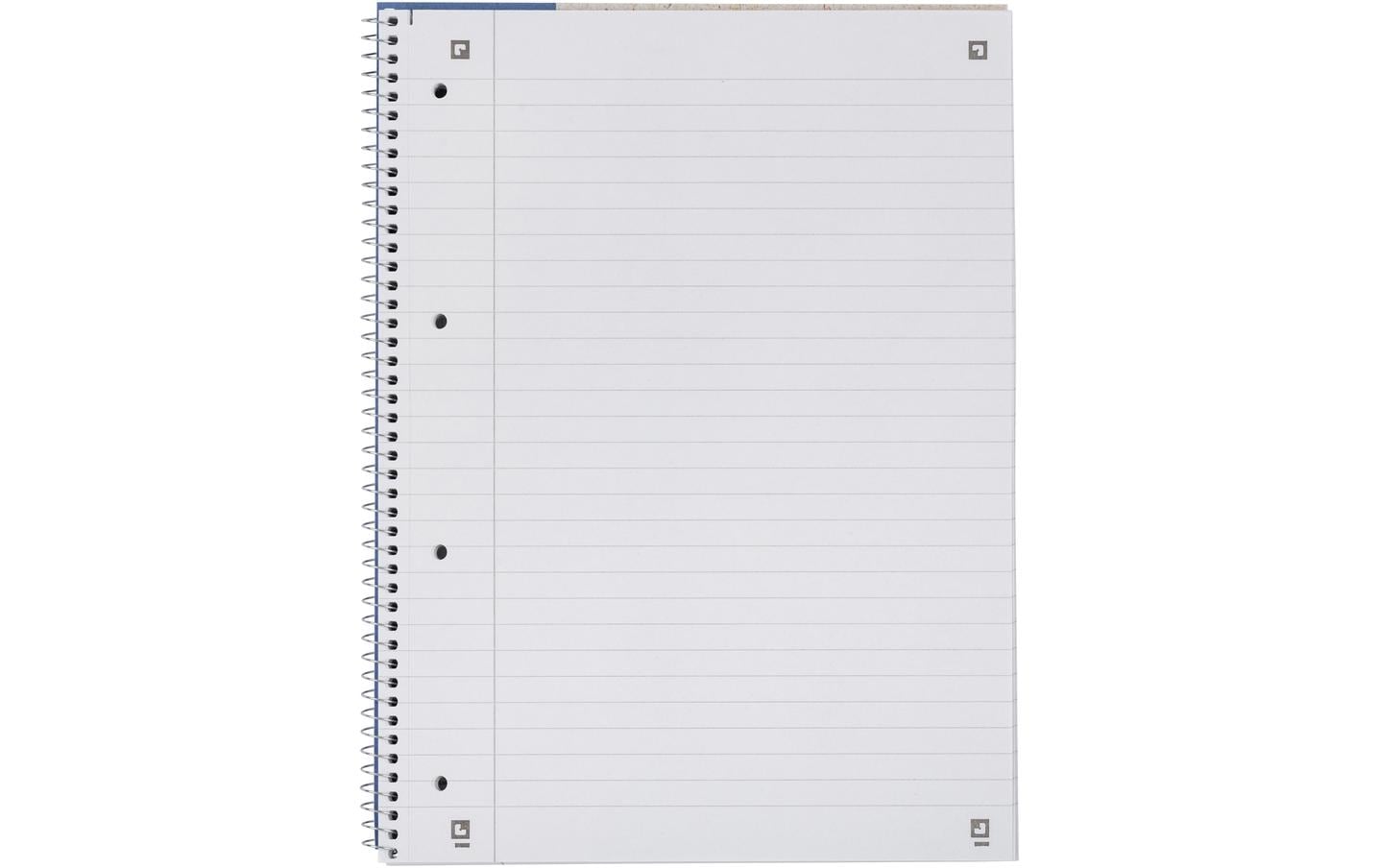 Elba Collegeblock, Karton, 80 Blatt, 4-fach gelocht, perforiert, 90 g/m² – Blau, für SCRIBZEE App