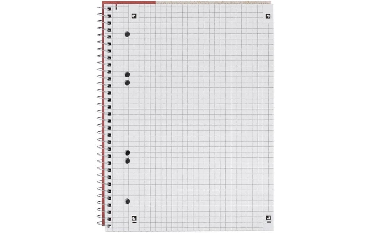 Elba Oxford – Collegeblock A5+, kariert, Spiralbindung, 80 Blatt – rot, für SCRIBZEE App