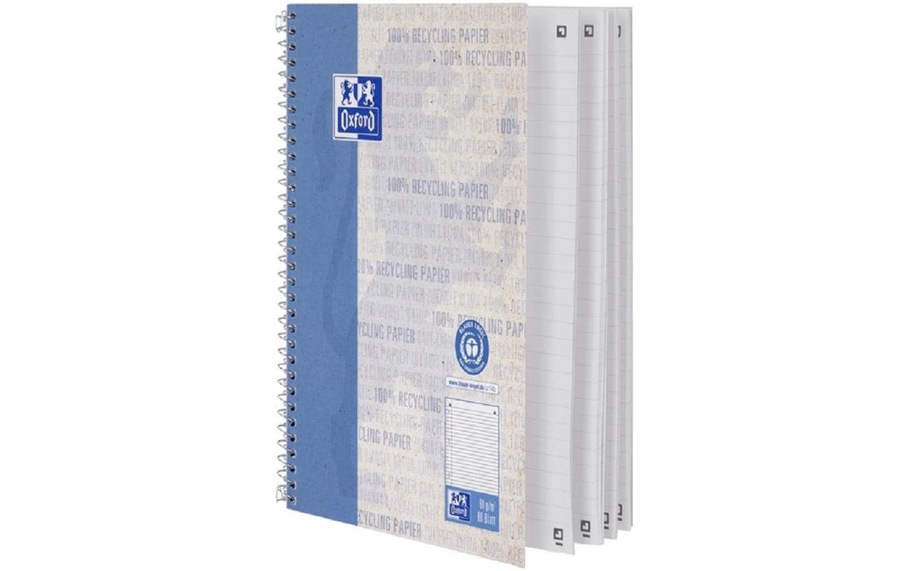 Elba Collegeblock, Karton, 80 Blatt, 6-fach gelocht, perforiert, 90 g/m² – blau, für SCRIBZEE App