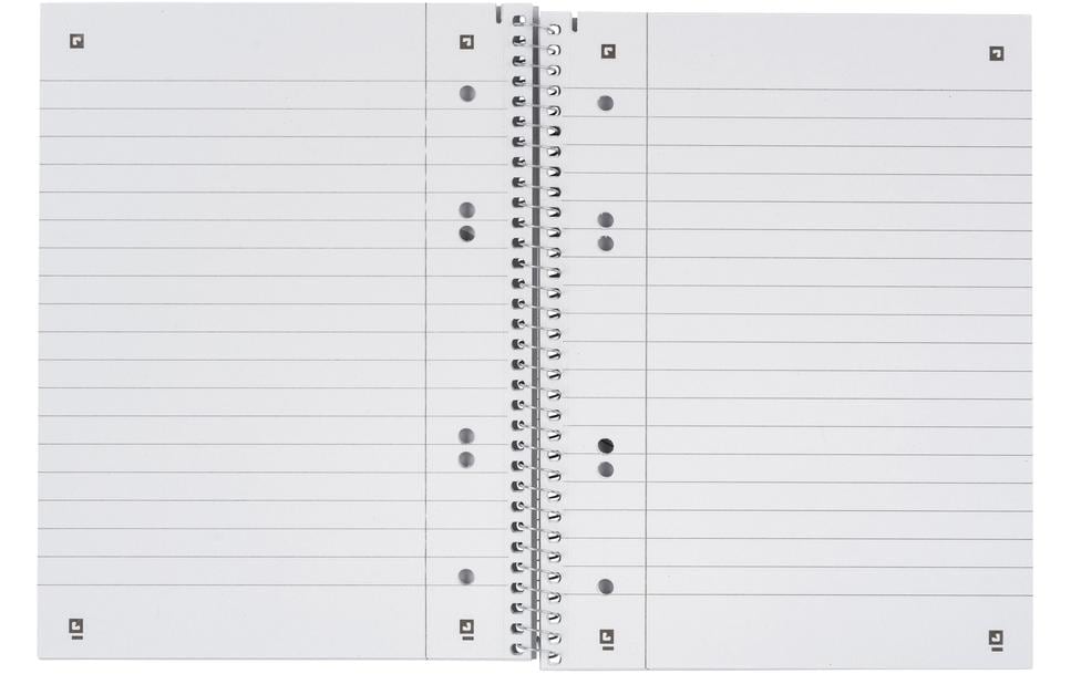 Elba Collegeblock, Karton, 80 Blatt, 6-fach gelocht, perforiert, 90 g/m² – blau, für SCRIBZEE App