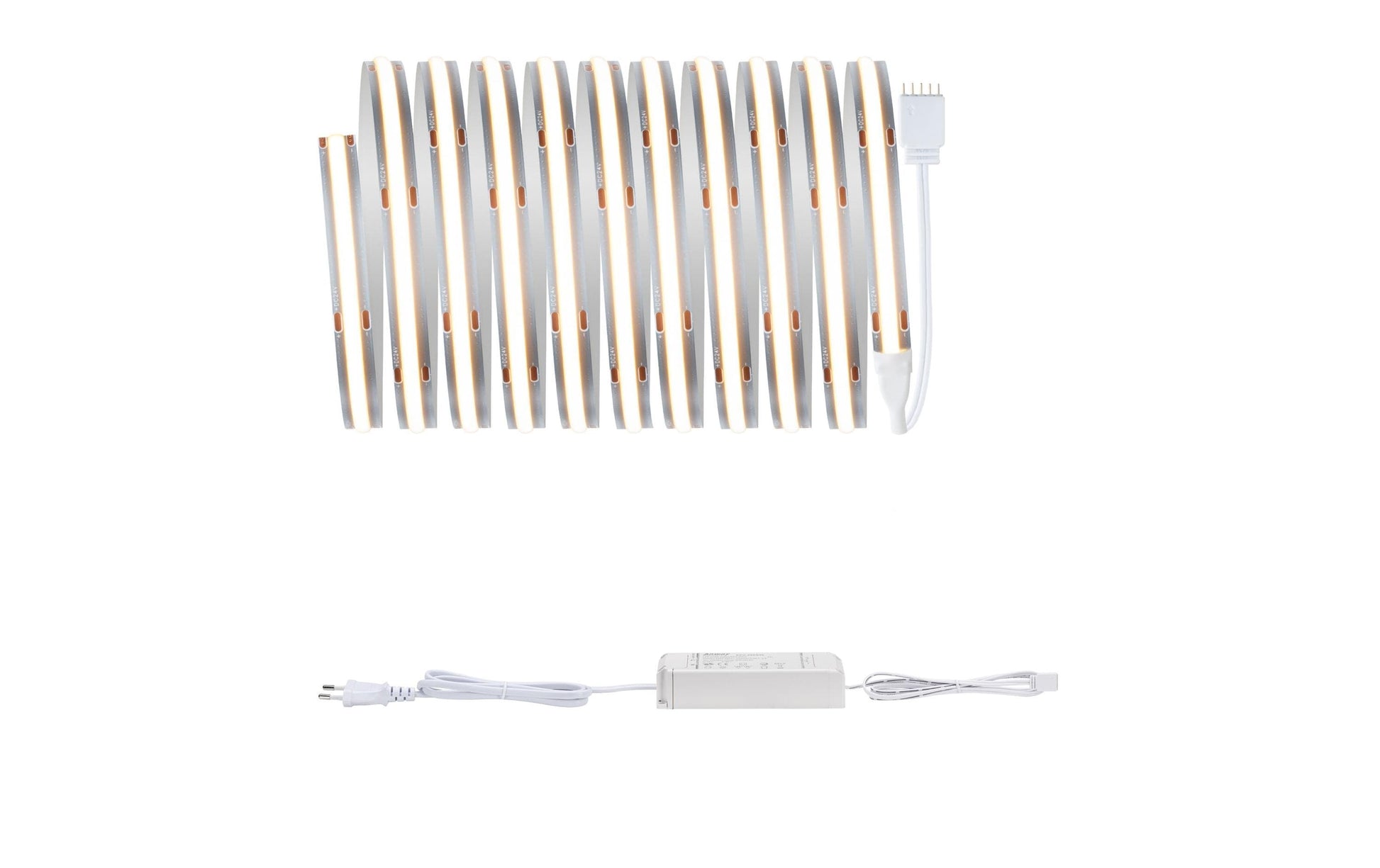 Paulmann LED-Strip – Set, 3 m, 1500 lm, 19 W, 2700 K, dimmbar, silber, inkl. Netzteil