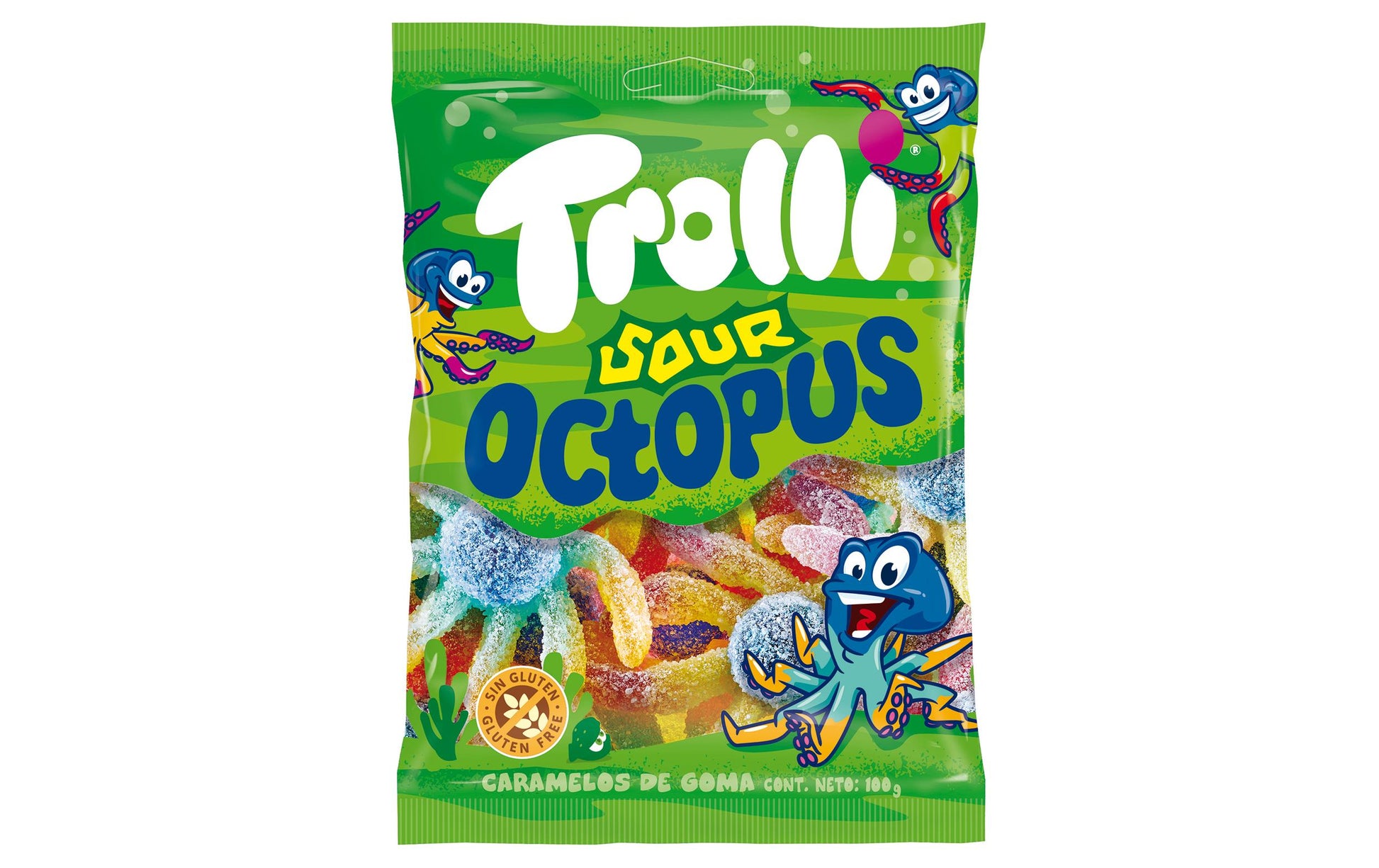 Trolli Saure Octopus Gummibonbons – 100 g