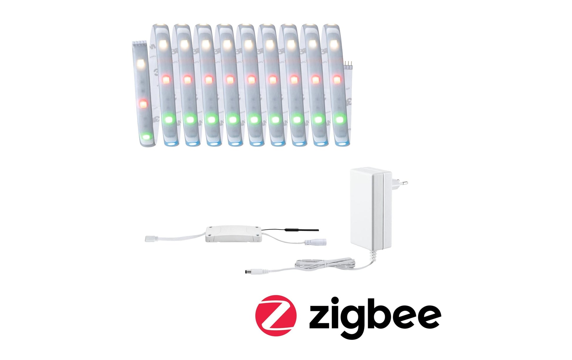 Paulmann LED-Streifen Aussen – Netzbetrieb – Zigbee, Alexa, Google – inkl. Netzteil – Silber – Kunststoff