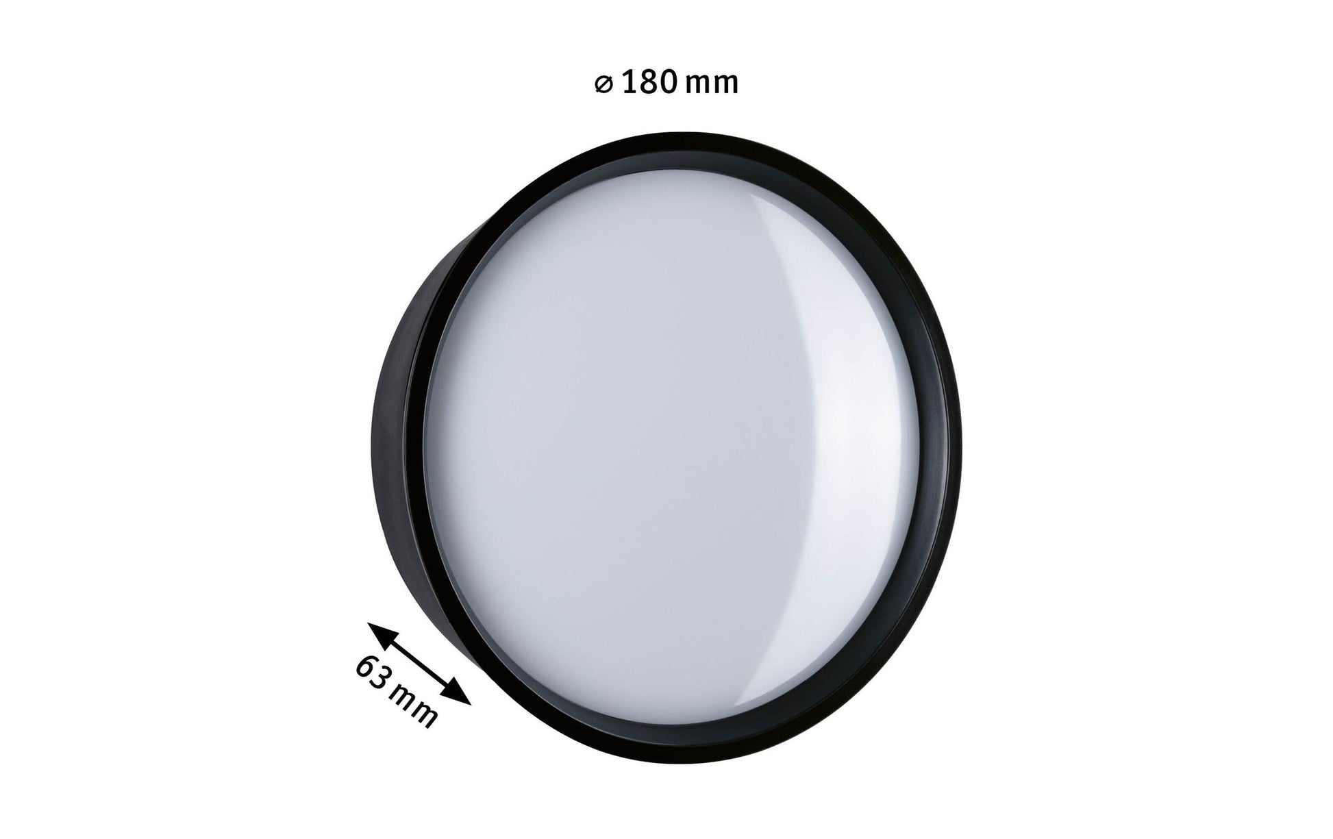 Paulmann Aussenwandleuchte – 1200 lm, 14,5 W, Warmweiss, 3000 K, IP44, Netzbetrieb, Schwarz, Kunststoff