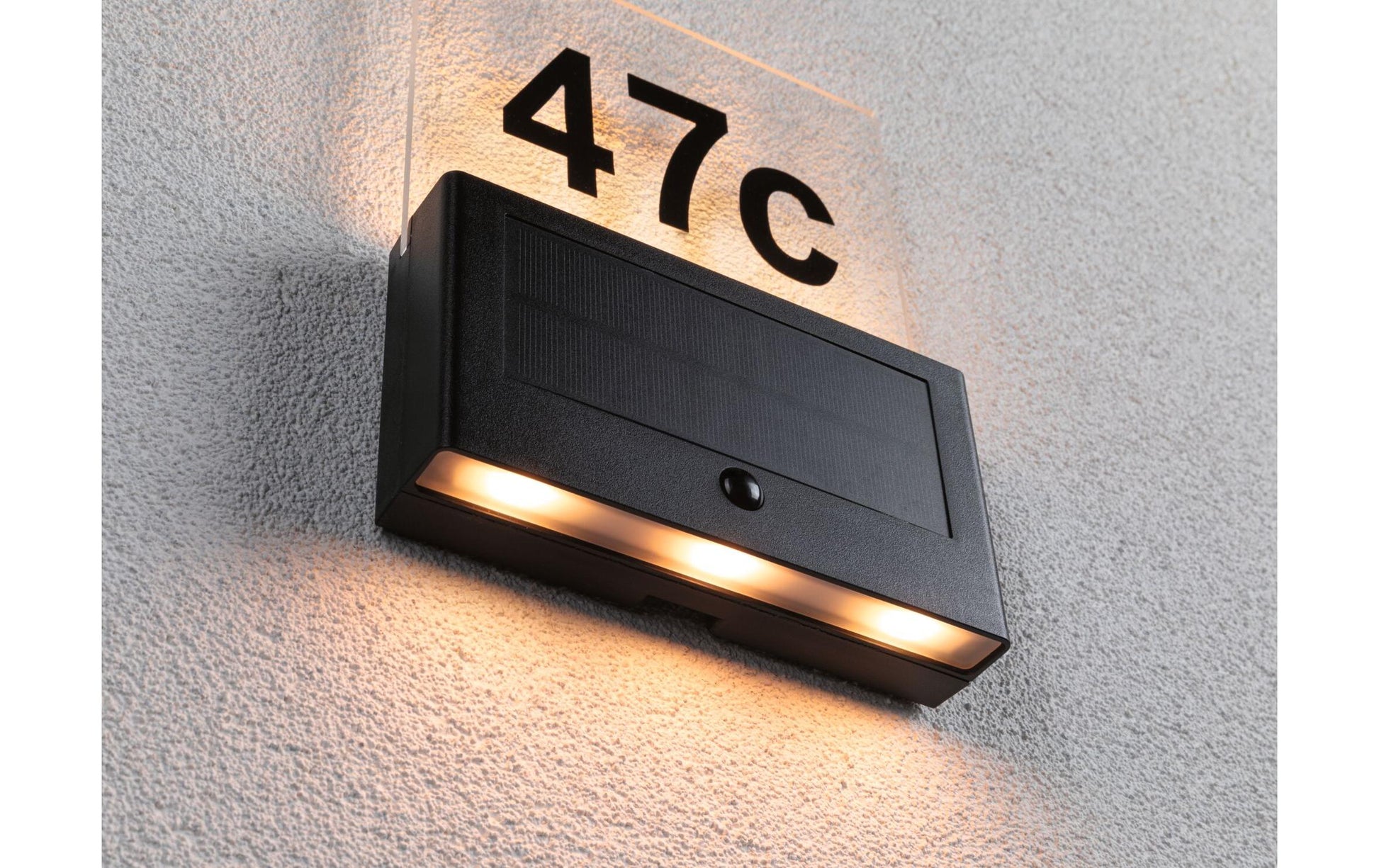 Paulmann Aussenwandleuchte – 18 lm, 1 W – Warmweiss, 2200 K – IP44 – Solarbetrieb – Anthrazit, Kunststoff