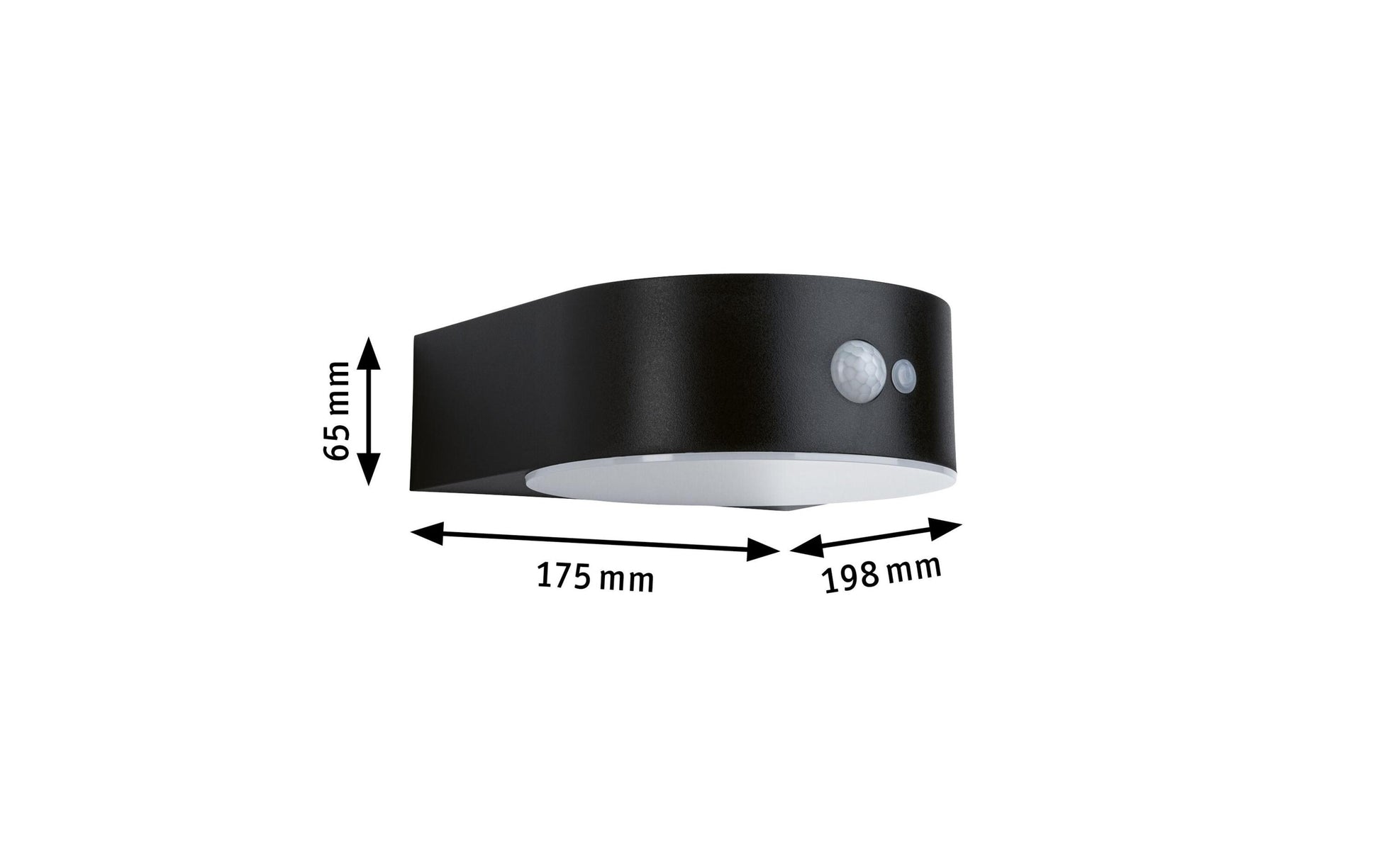 Paulmann Aussenwandleuchte – Warmweiss, 2200 K, IP44, Solarbetrieb, mit Bewegungsmelder, Anthrazit, Kunststoff
