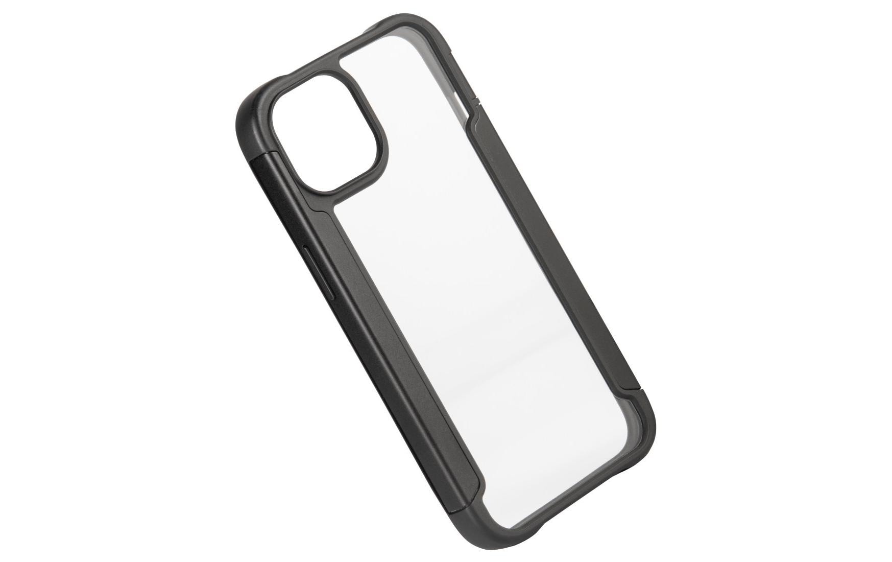 Hama Backcover – für Apple iPhone 14 Plus – transparent/schwarz – PC – kabelloses Aufladen, stossdämpfend