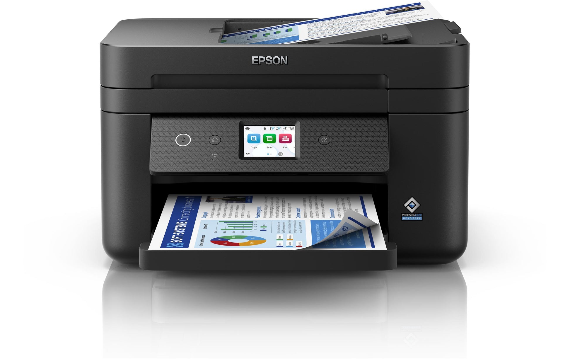 Epson WorkForce WF-2960DWF – Farbiges Tintenstrahl-MFP A4, 4-in-1 – USB/LAN/WLAN – Duplex, ADF – 33 S./Min. S/W