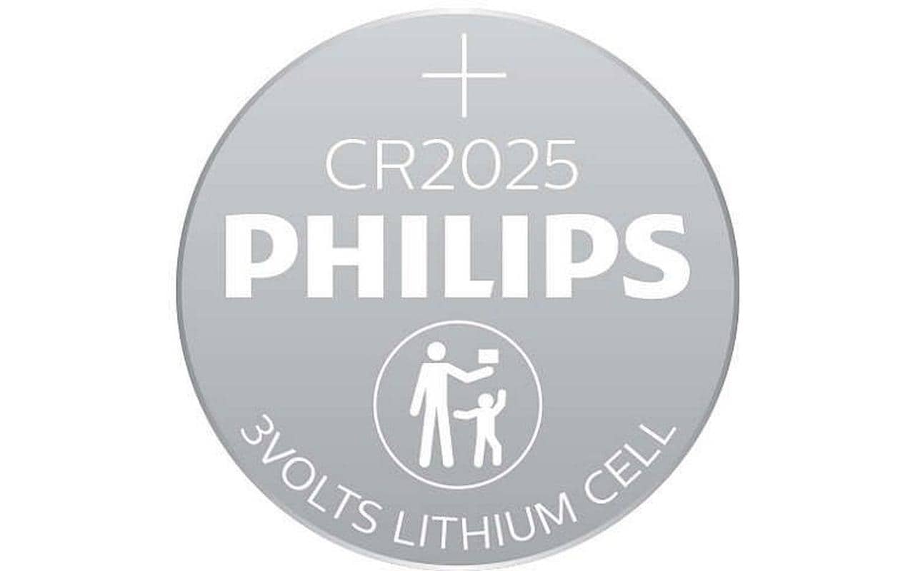 Philips Knopfzellen CR2025, Lithium-Mangandioxid, 3 V – 2 Stk.