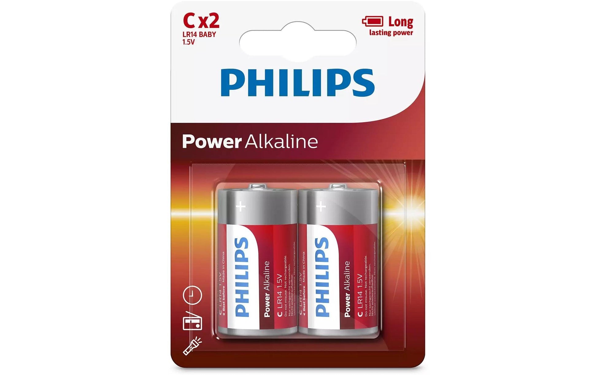 Philips C Batterien, Alkaline, 1.5 V – 2 Stk.