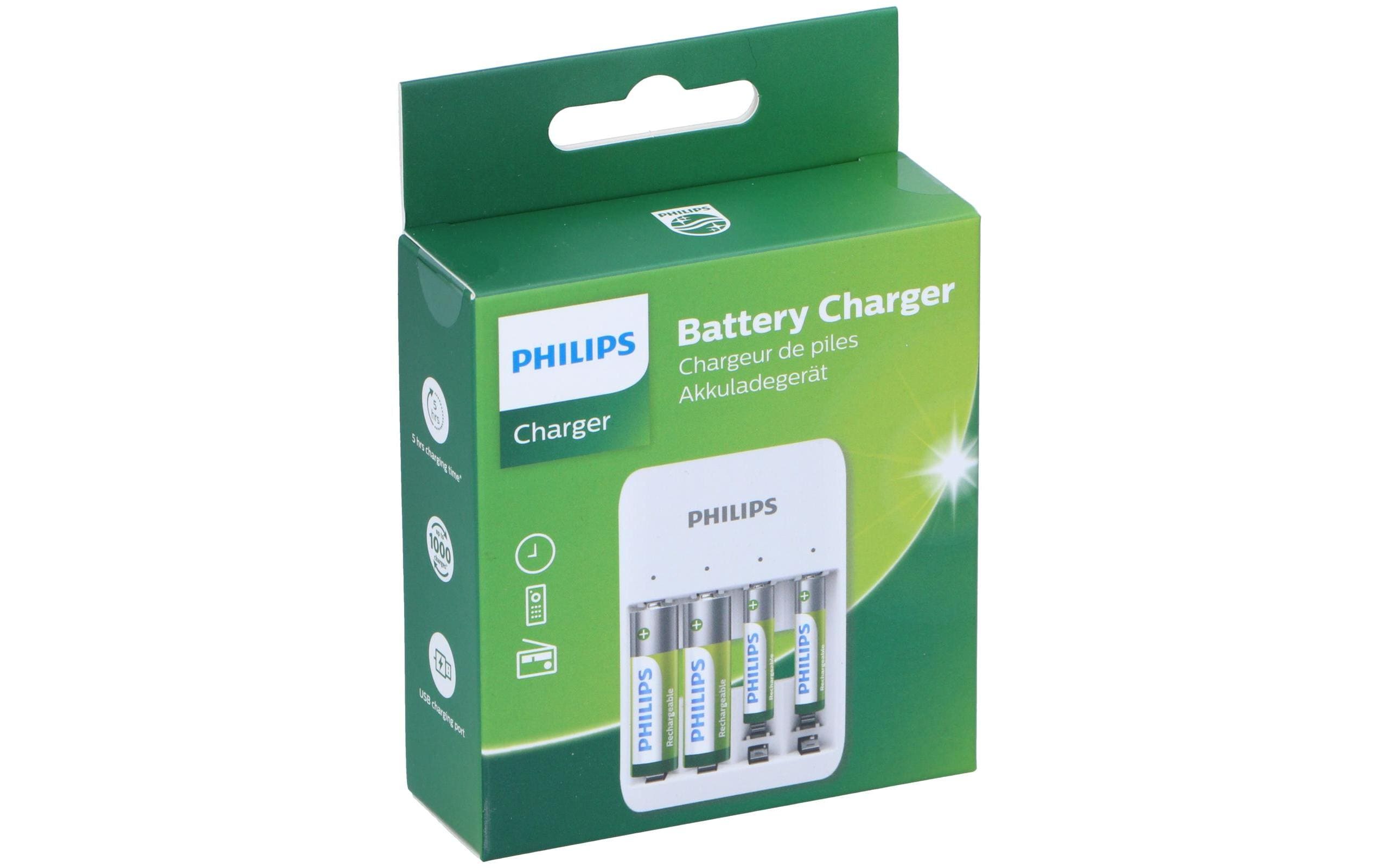 Philips AA/AAA Akkus, Nickel-Metallhydrid (NiMH), 2×700 mAh + 2×1300 mAh, 1,2 V – 4 Stk.