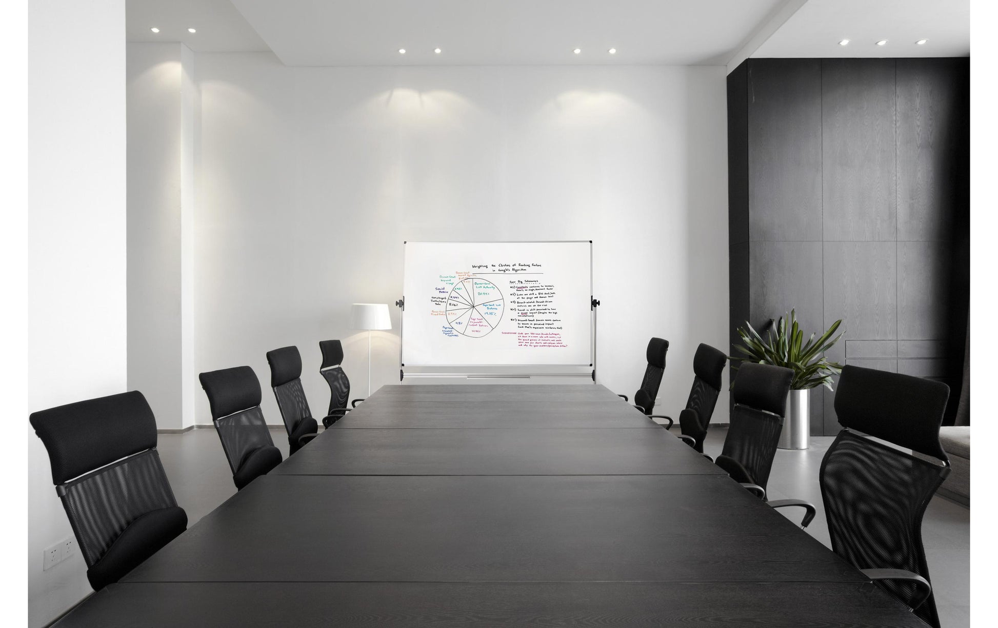 Bi-Office Whiteboard – 150 × 120 cm, Emaille, Aluminiumrahmen, mit Ständer, inkl. Stiftablage