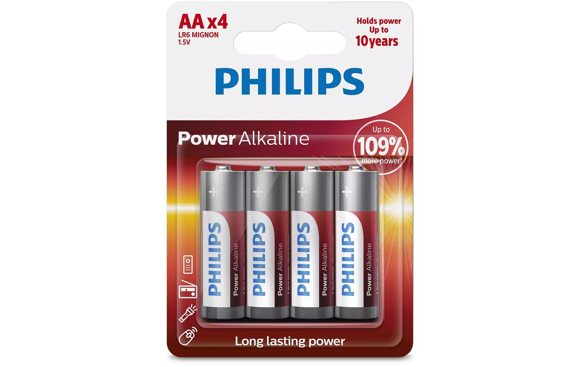 Philips AA Batterien, Alkaline, 1,5 V – 4 Stk.