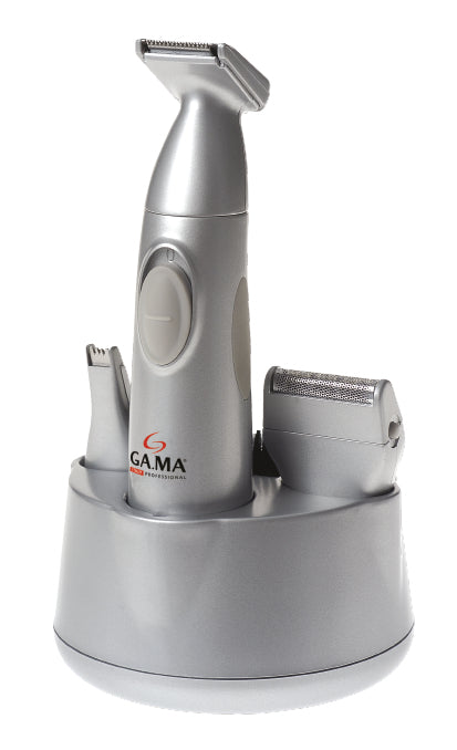 GA.MA Präzisionstrimmer GM2102 – Batteriebetrieb, 1–8 mm Schnittlänge – Silber, Edelstahl-Klinge