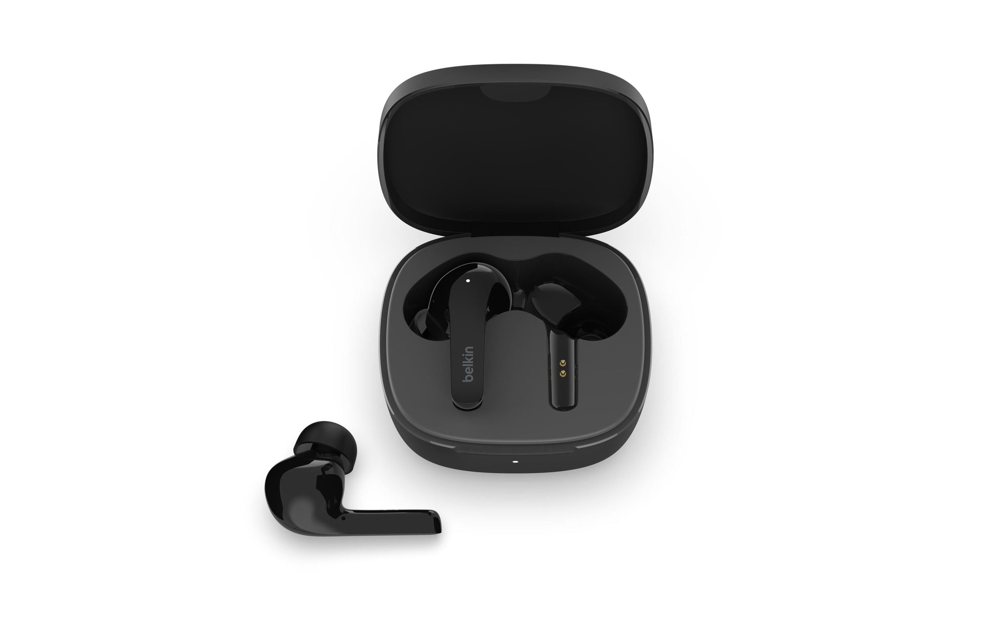 Belkin SOUNDFORM Flow – True Wireless In-Ear Kopfhörer – Bluetooth 5.2, ANC, IPX5 – Schwarz – bis 31 h
