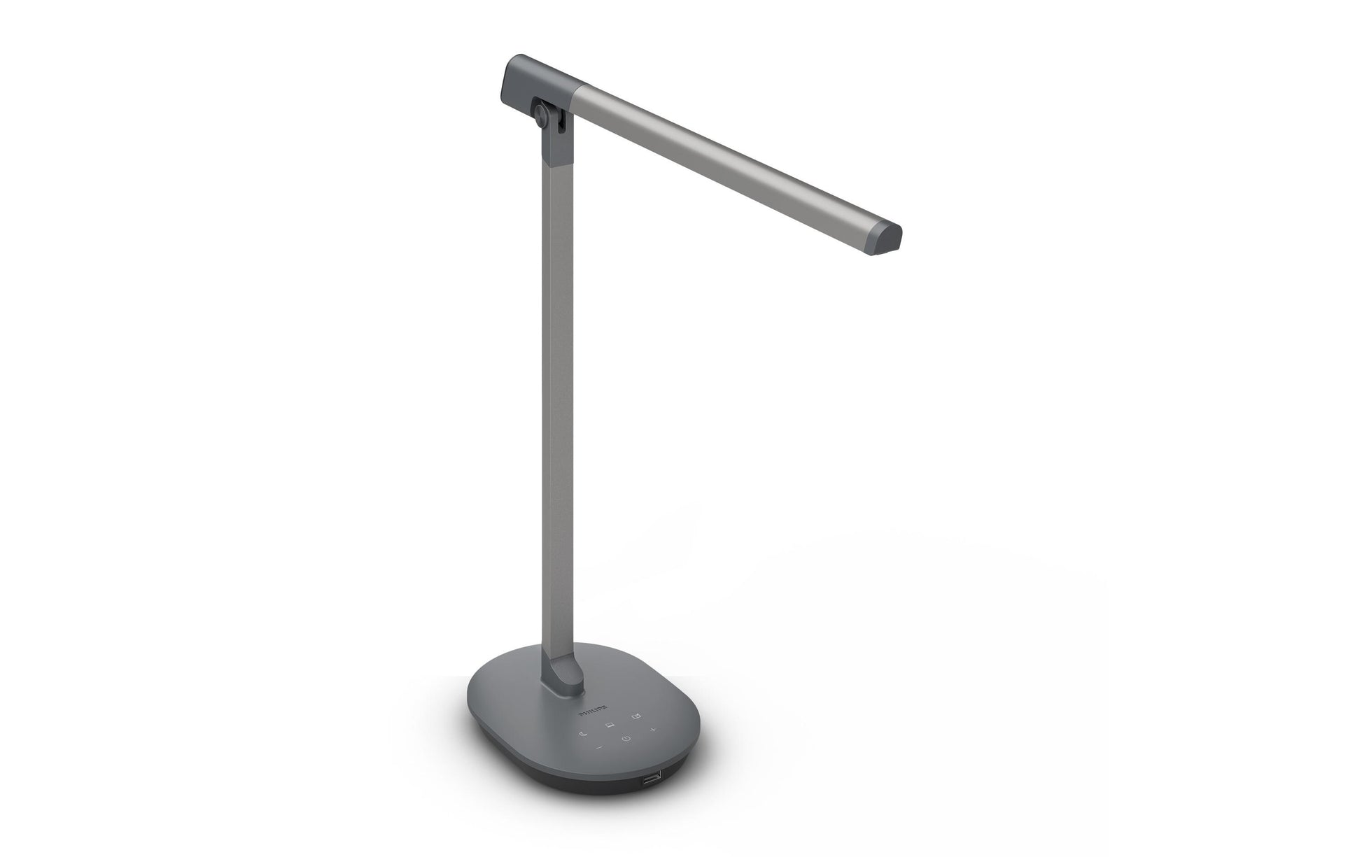 Philips by Signify Philips Tischleuchte Sword – 650 lm, 12 W, 3000–5000 K, dimmbar, grau, fest verbautes LED