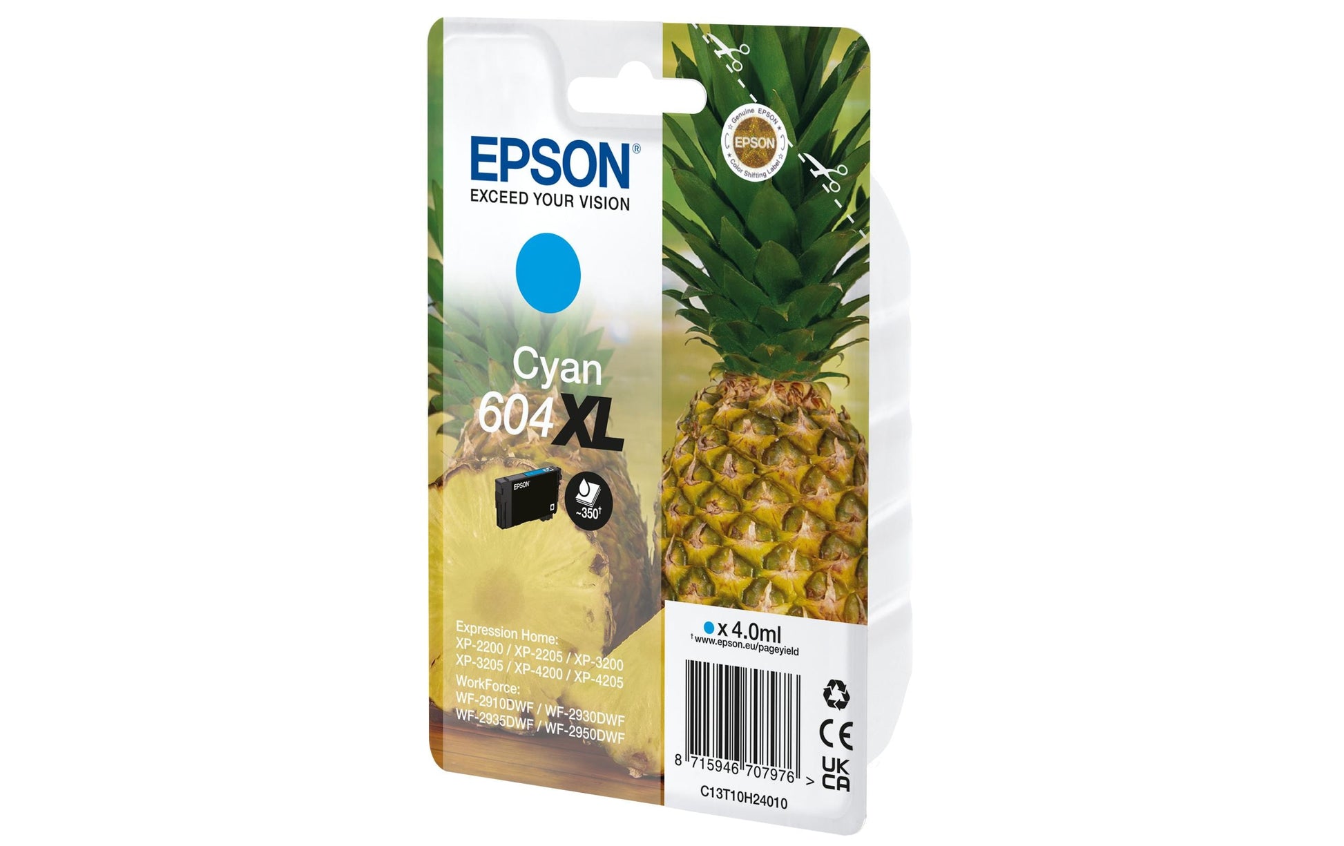 Epson Tintenpatrone 604XL, cyan, 4 ml – für Tintenstrahldrucker/Multifunktionsgeräte