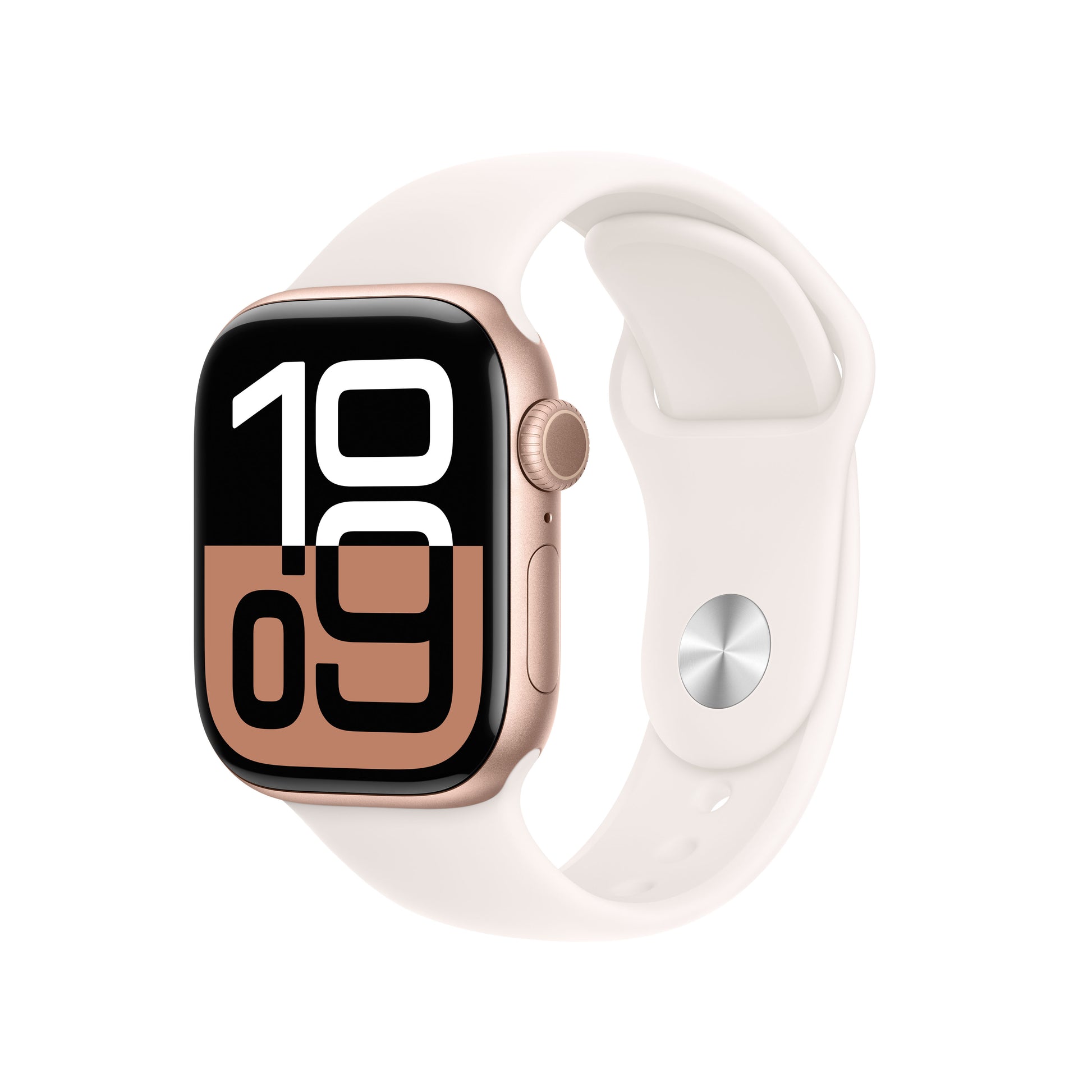 Apple Watch S10 – Smartwatch – 42 mm, GPS, OLED, 50 m, Roségold Aluminium, Light Blush, Bandgrösse S/M