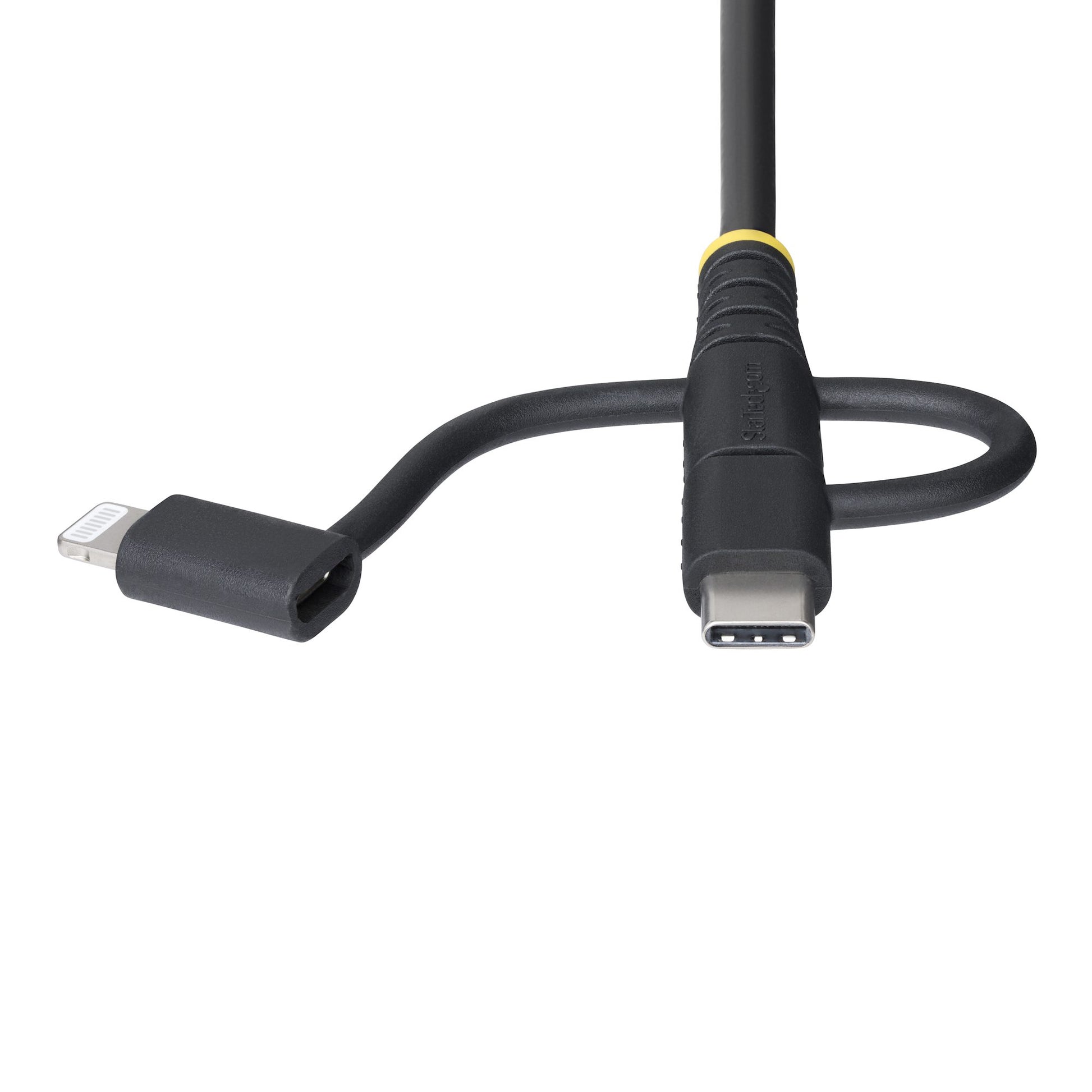 StarTech.com USB-Kabel – USB-A auf Micro-USB/Lightning/USB-C – USB 2.0 (480 Mbit/s) – 1 m – TPE-Mantel – Schwarz