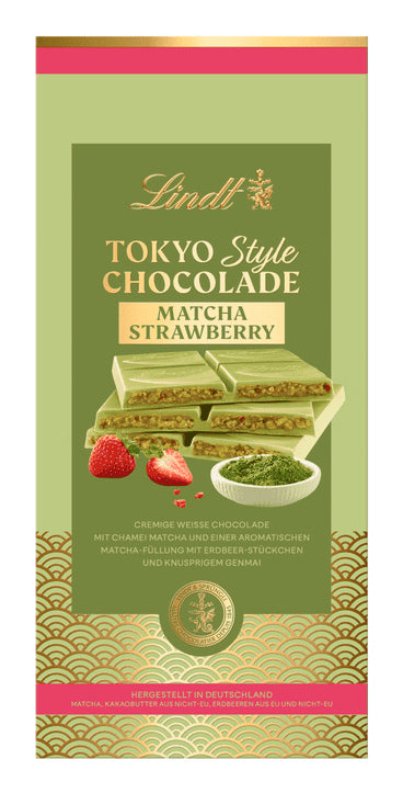 Lindt Tokyo Style Schokolade – Erdbeere & Matcha – 145 g