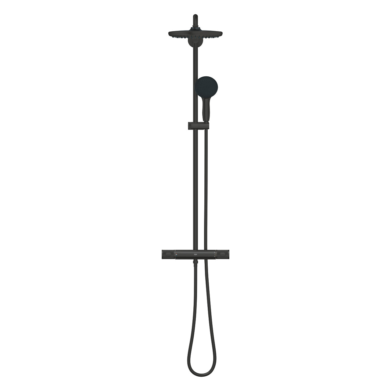 GROHE Duschsystem Vitalio Start 250 – Schlauchlänge 175 cm, Kunststoff, Thermostatisch, Wandmontiert, Chrom