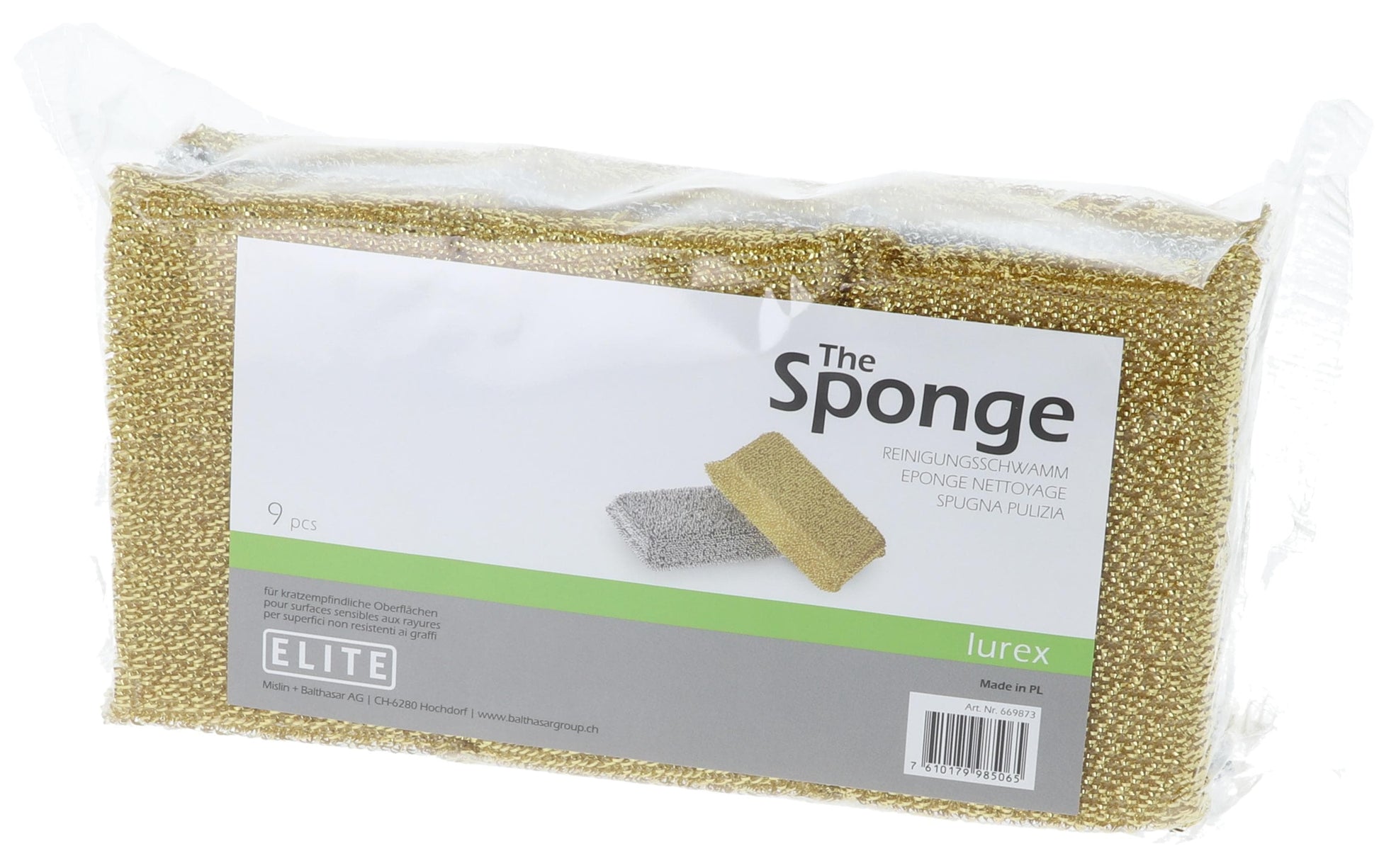 Elite Reinigungsschwamm – Lurex, für empfindliche Oberflächen, mehrfarbig, 9 Stk.