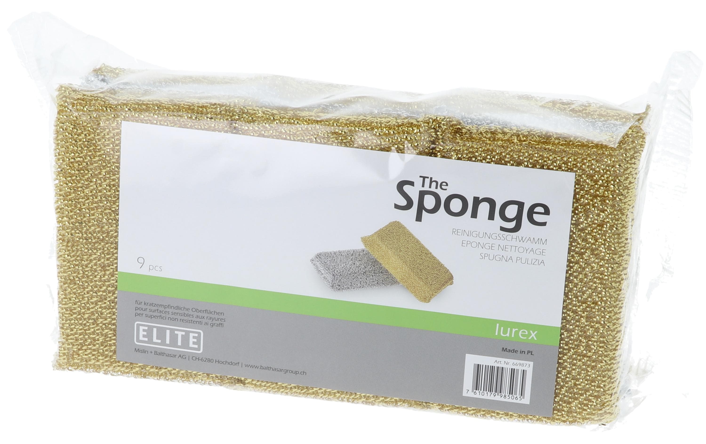 Elite Reinigungsschwamm – Lurex, für empfindliche Oberflächen, mehrfarbig, 9 Stk.