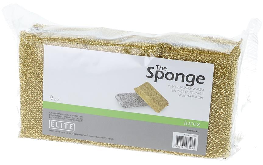 Elite Reinigungsschwamm – Lurex, für empfindliche Oberflächen, mehrfarbig, 9 Stk.