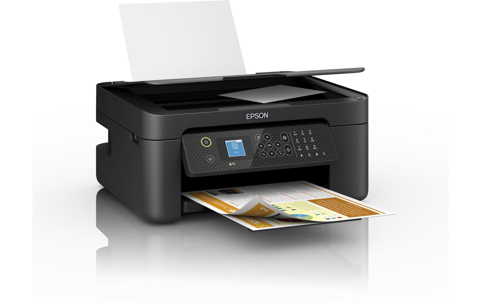 Epson WorkForce WF-2910DWF – Farbiges Tintenstrahl-MFP A4, 4-in-1 – USB/WLAN – Duplex, ADF – 33 S./Min. S/W