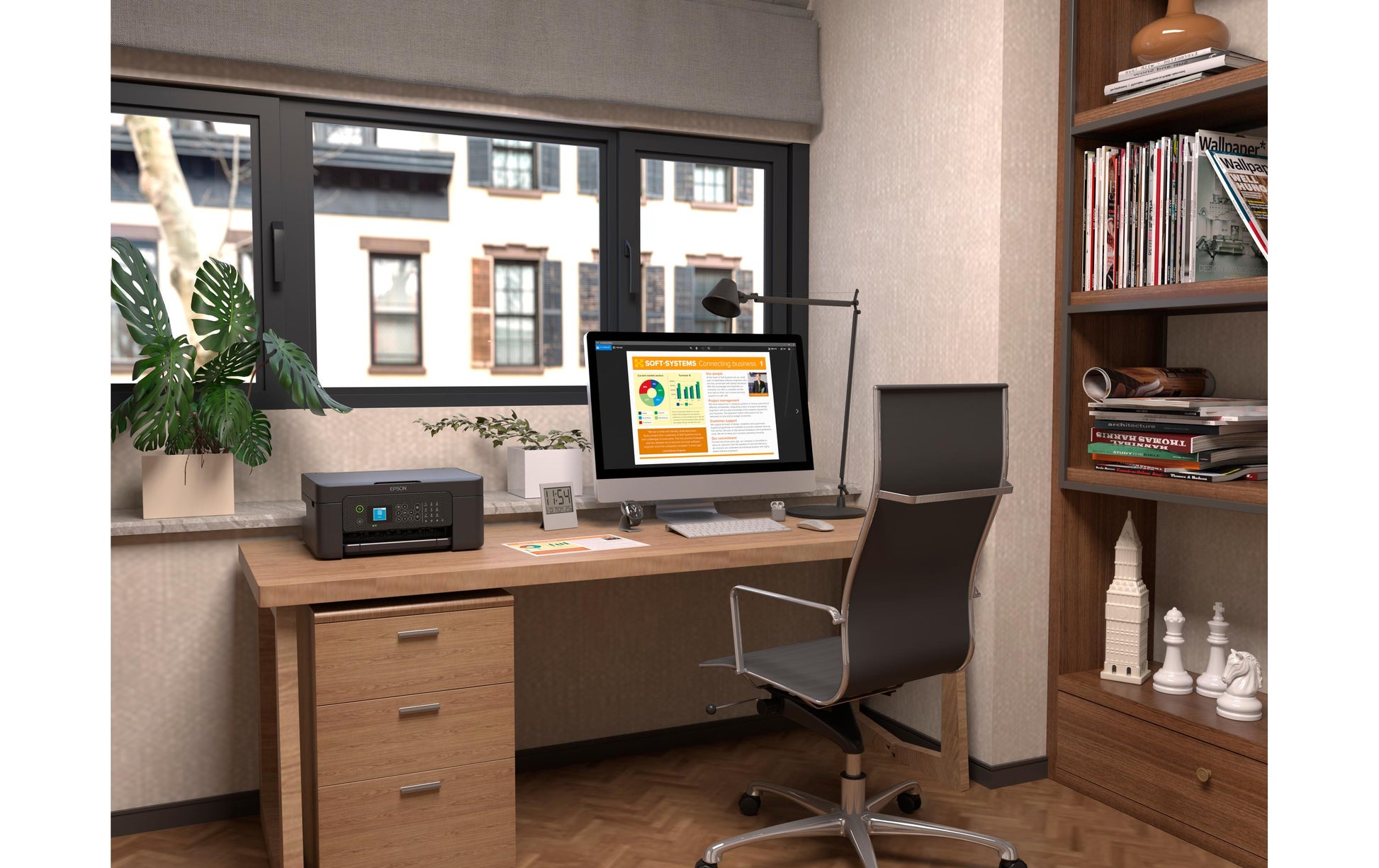 Epson WorkForce WF-2910DWF – Farbiges Tintenstrahl-MFP A4, 4-in-1 – USB/WLAN – Duplex, ADF – 33 S./Min. S/W