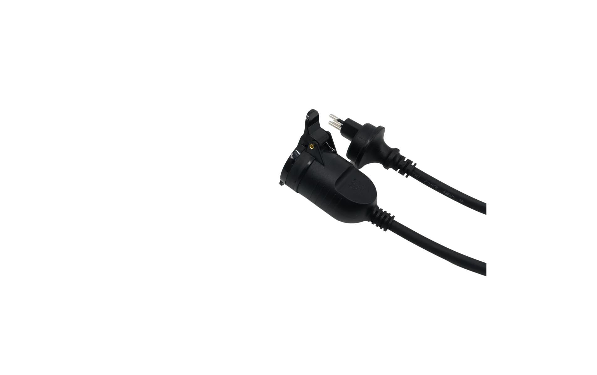 Elbro Verlängerungskabel – T13–T13, 10 m, IP55, Aussen, 3×1 mm², Schwarz