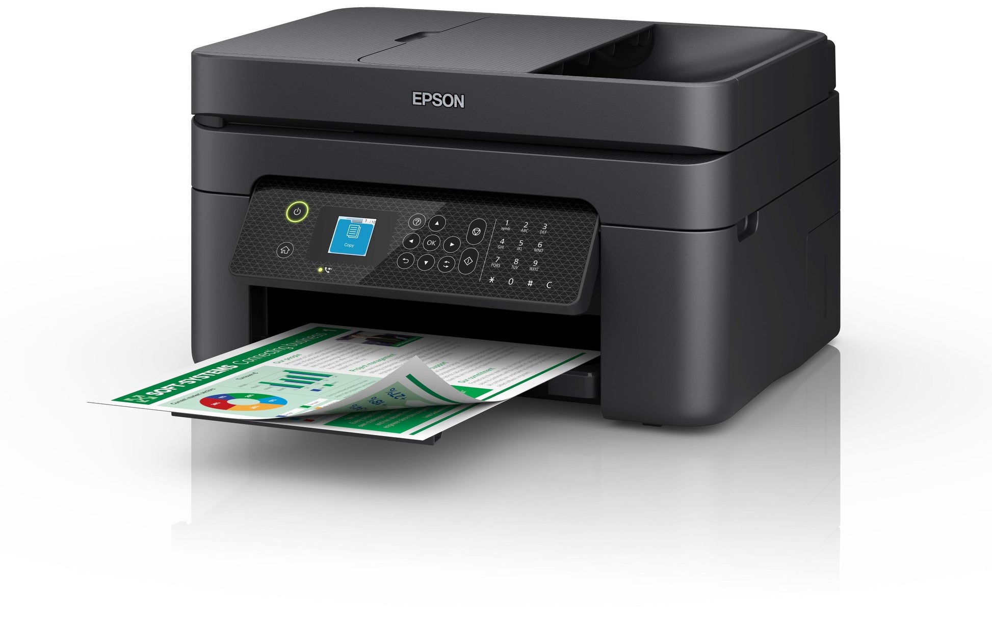Epson WorkForce WF-2930DWF – Farbiges Tintenstrahl-MFP A4, 4-in-1 – USB/WLAN – Duplex, ADF – 33 Seiten/Min S/W
