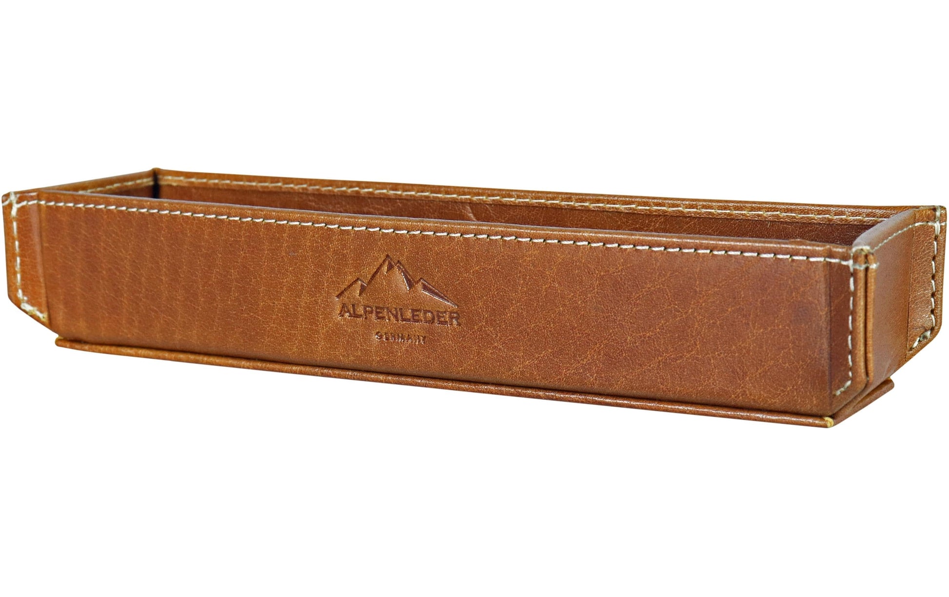 Alpenleder Etui, weiches Federmäppchen – cognac – Leder