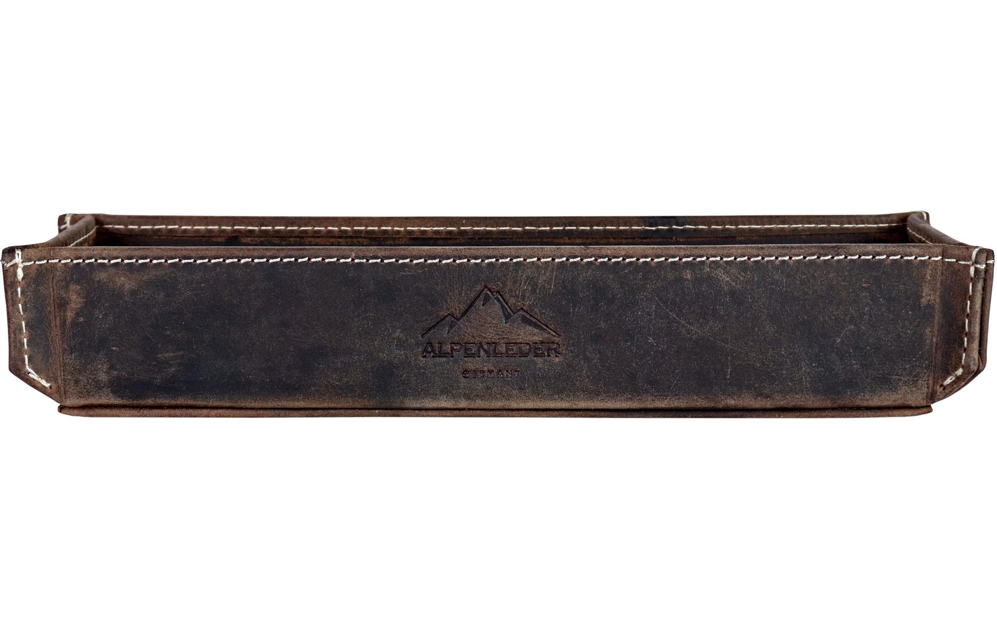 Alpenleder Stifteschale Zenta – braun/dunkelbraun – Leder