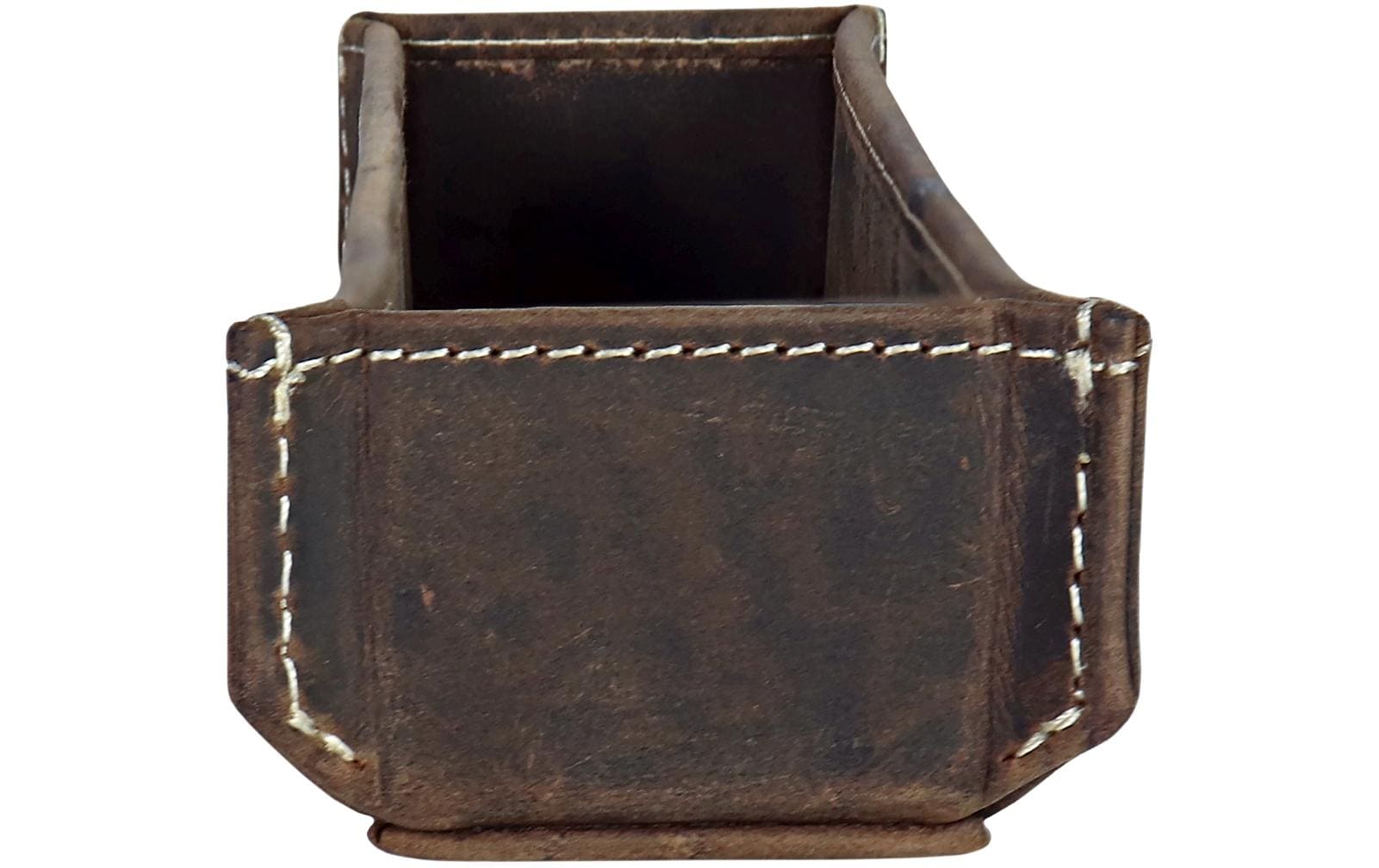 Alpenleder Stifteschale Zenta – braun/dunkelbraun – Leder
