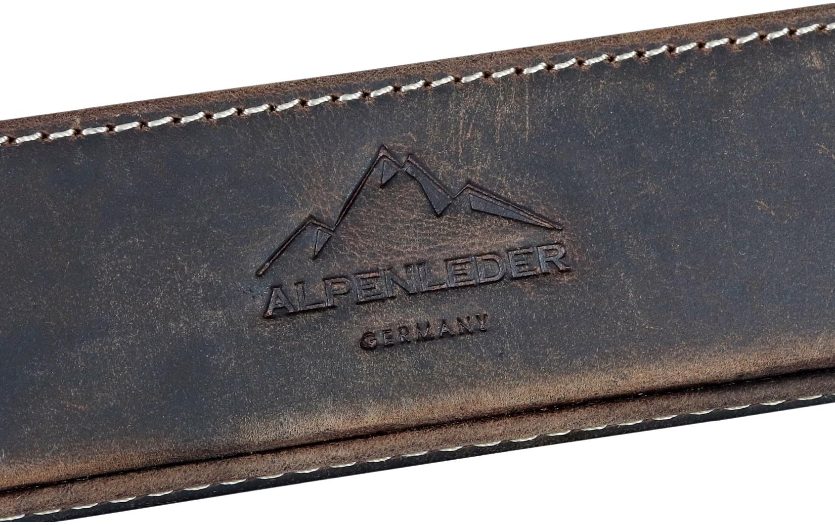 Alpenleder Stifteschale Zenta – braun/dunkelbraun – Leder