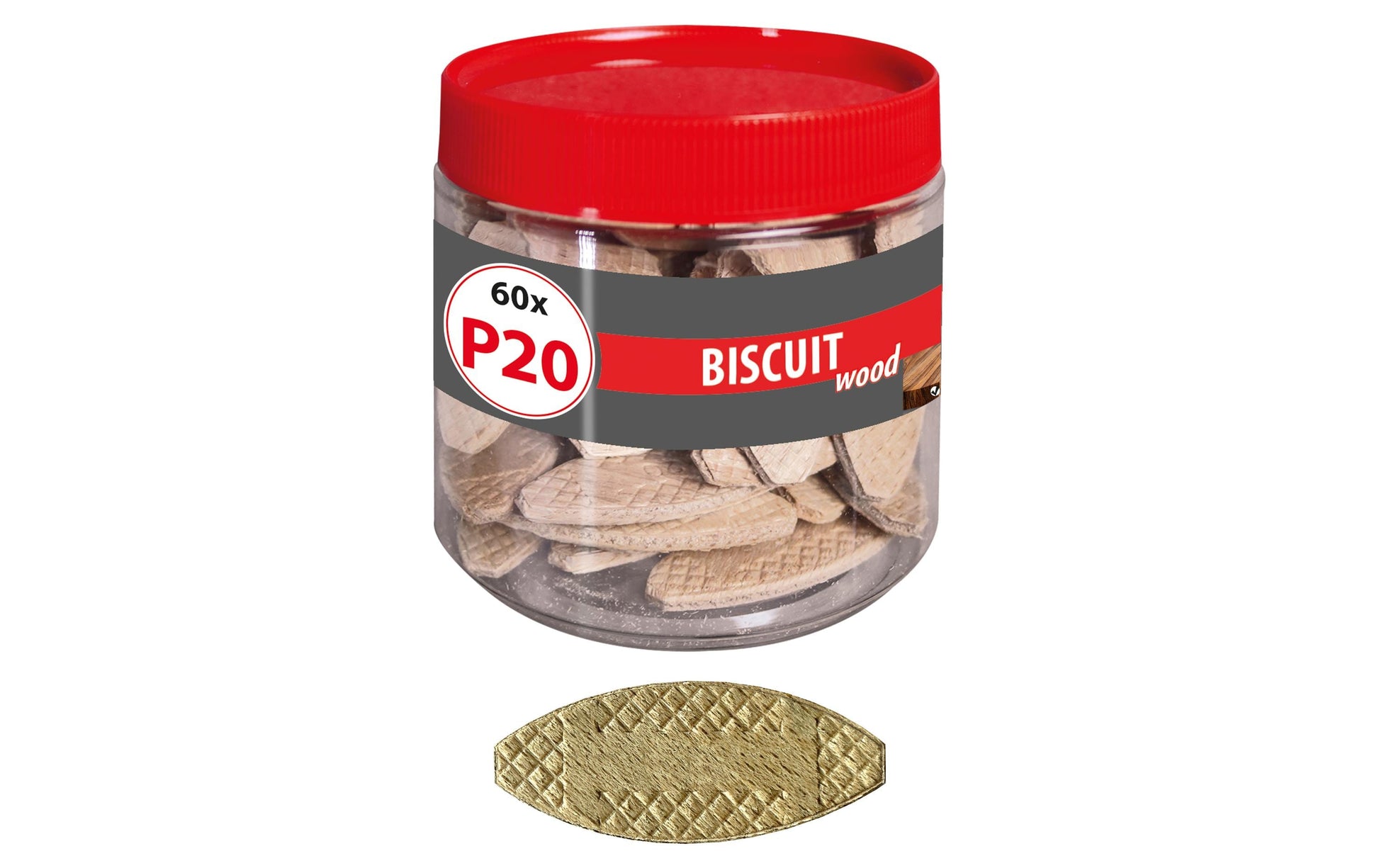 Tox-dübel TOX Flachdübel P20 – 60 mm, Buche, 60 Stk., für Holz