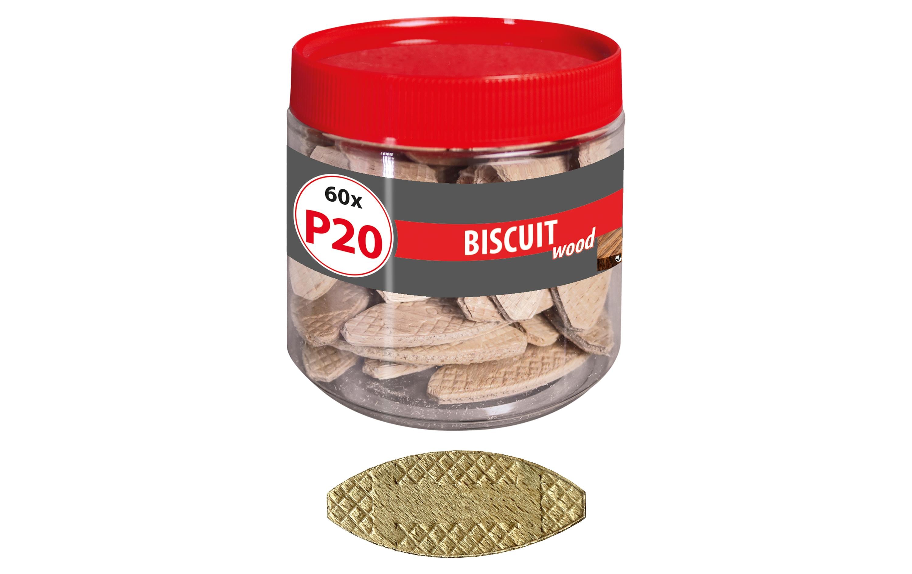 Tox-dübel TOX Flachdübel P20 – 60 mm, Buche, 60 Stk., für Holz